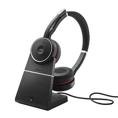 Imagem de Jabra Fone de Ouvido Estéreo Sem Fio Evolve 75 Se - Fone de Ouvido Bluetooth com Microfone com Cancelamento de Ruído, Cancelamento de Ruído Ativo e Suporte de Carregamento - Certificado Ms Teams, Func