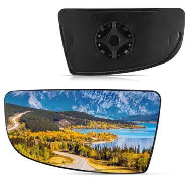 Imagem de BDFHYK Vidro retrovisor inferior do lado esquerdo do motorista compatível com Ford Transit T150 T250 T350 2015-2022 vidro espelhado convexo com placa de apoio, substitui BK3Z17K707A (esquerda)