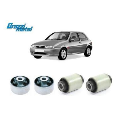 Imagem de Kit 4 Bucha Balança Bandeja Dianteira Fiesta 1996 1997 1998 - Grazzime