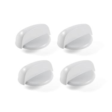 Imagem de Puxadores de fogão KIP 5F30 222D1140 WB03K10218 Peças de reposição para fogão GE Range Puxador de fogão a gás de plástico branco GE JGB250DET2WW JGB280DEN2WW Puxadores superiores de fogão de controle