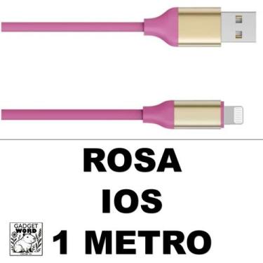 Imagem de Cabo 2 Metros Carregador Silicone 1 e 2 Metros Colorido Iphone V8 e Ty