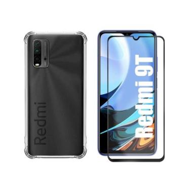Imagem de Kit Capa Case Capinha + Pelicula 3D Vidro Para Xiaomi Redmi 9T - Genér