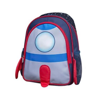 Imagem de Mochila Foguete Mochila Escolar Infantil - Yins, AZULM