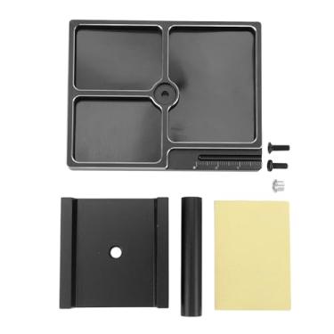 Imagem de RC Stand Stand Stand Aluminum Liga s bandejas magnéticas Kit de estação de trabalho Compatibilide de largura para 1/18 1/24 carros rc scx24 fcx24 (Preto)