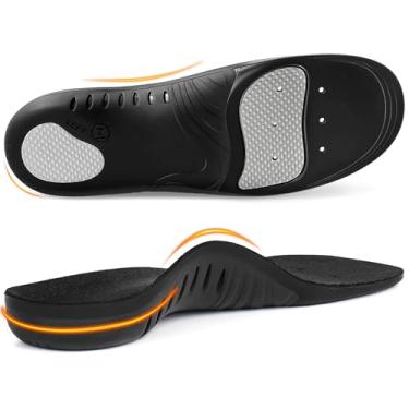 Imagem de Ailaka Palmilhas ortopédicas de suporte de arco para homens e mulheres, inserções esportivas unissex de gel de absorção de choque diário para pés planos, fascite plantar, alívio da dor no calcanhar