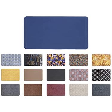 Imagem de Mabel Home Tapete antifadiga - 3 tamanhos (51 x 81 cm, 50 x 99 e 61 x 178 cm), 16 cores - Tapete de mesa de pé - Tapete de cozinha resistente a manchas Fundo antiderrapante para casa, extramacio (azul, 50 x 81 cm)