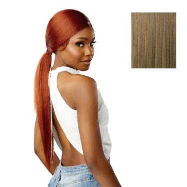 Imagem de Sensationnel Dashly Lace Front Wig - Unit 51 Low Ponytail Wrap Style Hand Tied Laceparting Ear to Ear Synthetic (LIGHTASHBROWN)