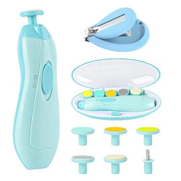 Imagem de Ankyle Aparador Elétrico De Unhas Para Bebês Com Cortador, Kit Polimento E Cuidados 6 Cabeças Moagem - Cortador Luz Led Seguro, Lixa Dedos Dos Pés Bebês, Crianças Ou Adultos