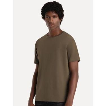Imagem de Camiseta Ellus Masculina Cotton Pima Originals Logo Marrom Claro-Masculino