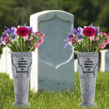Imagem de Vaso de flores Cemetery Grave MIBUNG Angel Wings, pacote com 2