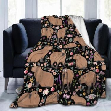Imagem de Cobertor de lã de pelúcia Putxubio Capybara 100x125cm para crianças
