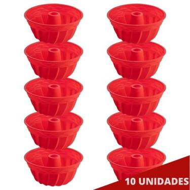Imagem de Jogo 10 Assadeiras 23,5cm Antiaderente Sortida Silicone - QUALITY HOUS