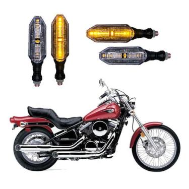 Imagem de KIT 4 Setas Esportivas Pisca de Led Modelo P26 Para Moto KAWASAKI Vulc