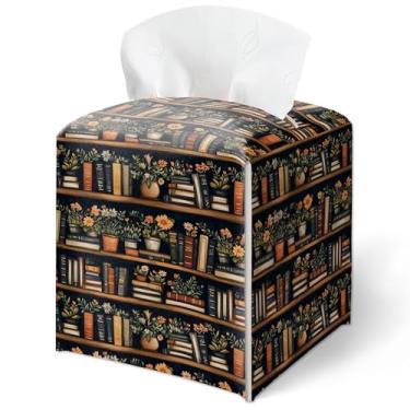 Imagem de Capa de caixa de lenços, capa de caixa de lenços de papel floral quadrada à prova d'água, decoração de mesa para sala de estar, quarto, banheiro, mesa de cabeceira, escritório, decoração de casa