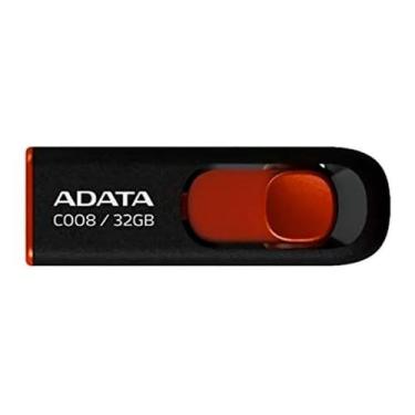 Imagem de Pen drive adata c008 32gb usb 2.0 preto e vermelho - ac008-32g-rkd