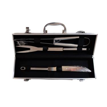 Imagem de Kit Churrasco De Inox Na Maleta C/3 Pcs A:8xl:37cm Ixb0821