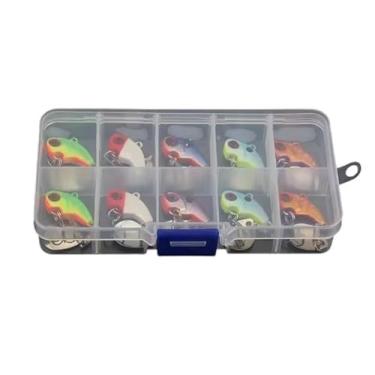 Imagem de Kit de Iscas Artificiais, Jig de Metal, 10 Peças com Estojo de Armazenamento