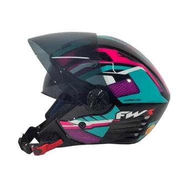 Imagem de Capacete X Open Up Fox Azul Tiffany - (T) - 56