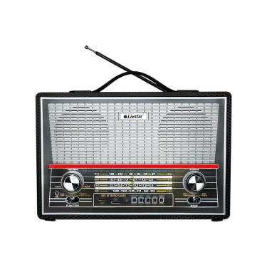 Imagem de Radio Portatil Retro Com 4 Bandas Am Fm Sw Livstar