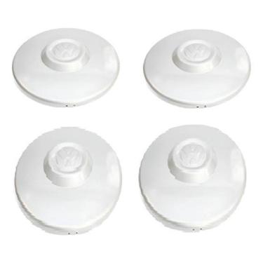 Imagem de Jogo Calota Roda Centro Kombi Clipper Diesel Branca 4 Peças