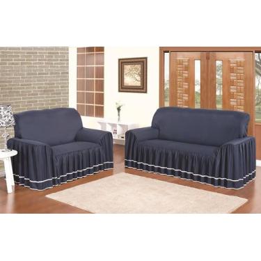 Imagem de Capa De Sofá 2 E 3 Lugares Dália Microfibra Peletizada - Bell Enxovais