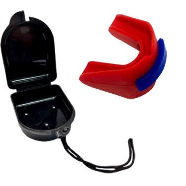 Imagem de Protetor bucal duplo com estojo - zona livre, Vermelho