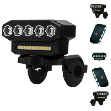 Imagem de Farol De Bike Recarregável 5 LED 12 SMD Iluminação Forte Para Ciclismo