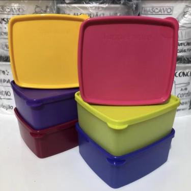 Imagem de Kit Tupperware 4 peças Jeitosinhos 400ml Cores Sortidas