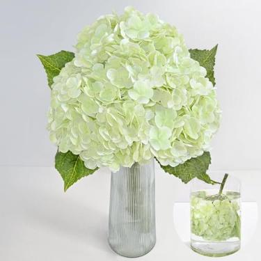 Imagem de Flores artificiais MARTINE MALL Hydrangea 53 cm, 3 unidades, verde cla