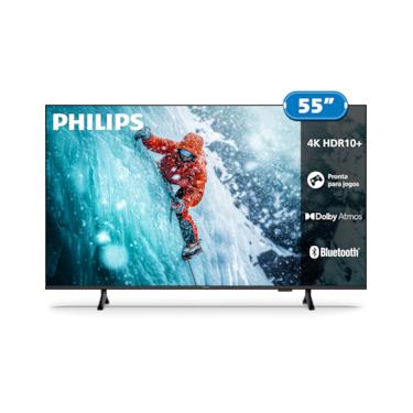 Imagem de Smart TV 55" 4K Philips 55PUG7300/78 Titan OS Pixel Precise UHD Comando de Voz Preta