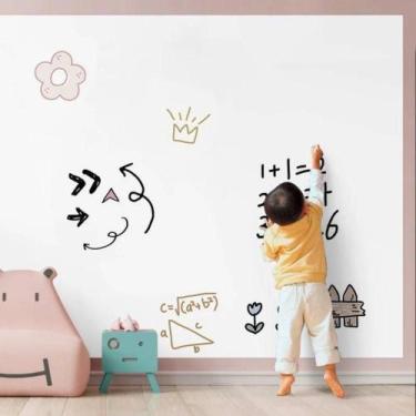 Imagem de Papel De Parede Adesivo Pvc Quadro Branco Com Marcador-2M - Top Rio