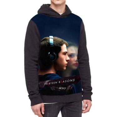 Imagem de Moletom Com Capuz 13 Reasons Why Ref:503 - smoke, Preto, GG