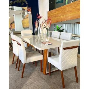 Imagem de Sala de Jantar Maciça 6 cadeiras 1,80Real/Luxury Requinte - Requinte S