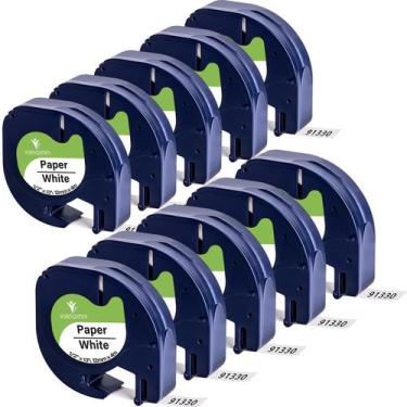 Imagem de A fita de etiqueta YUANQIMM substitui a etiqueta DYMO Letra LT 91330 1