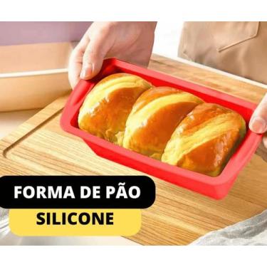 Imagem de Forma De Silicone Retangular Pão Bolo Gelo Antiaderente Para Forno Mic