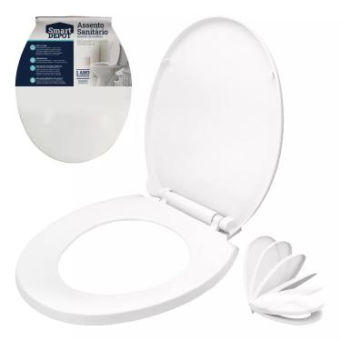 Imagem de Assento Sanitario Banheiro Tampa Privada Oval Universal Com Amortecedor