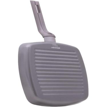 Imagem de Frigideira Quadrada Ceramica Grill Grelha Chapa 24cm Mimo Style