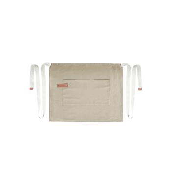 Imagem de Avental de Cintura Bege Caqui Algodao Cafeteria Bar Vegano