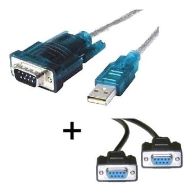Imagem de Cabo Recovery Usb 2.0 P/ Serial Rs232 Db9-m + Cabo Db9 F+ F