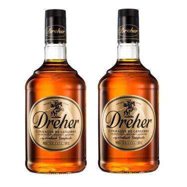 Imagem de Kit Conhaque Dreher De Gengibre 900ml 2 Unidades