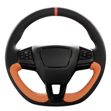 Imagem de MEWANT Capa de volante com costura DIY para Ford Mustang Mach-E 2021-2024 Acessórios de volante para Ford Mustang Mach-E 2021-2024