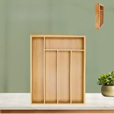 Imagem de Organizador Gaveta Porta Talher Bambu Antibacteriano Antiodor(Não ajustável)