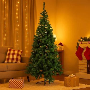 Imagem de Arvore Natal Pinheiro Artificial 210cm 1100 Galhos Verde Enfeite Festi