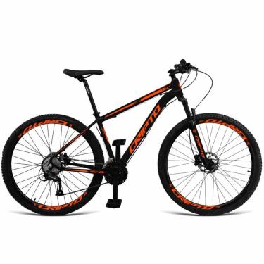 Imagem de Bicicleta Aro 29 Cripto 27v Alivio Freio Hidraulico Trava K7 - Preto-laranja - 21" Preto-laranja