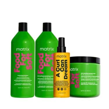 Imagem de Kit Matrix Food For Soft Sh 1000ml + Cond 1000ml + Masc 500ml + Curl C