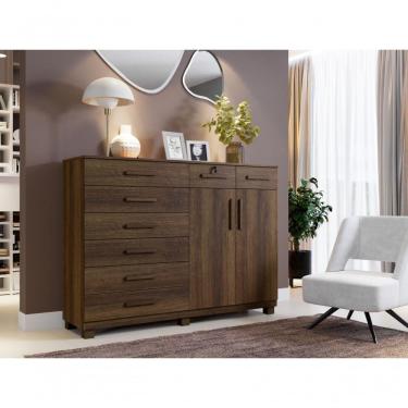 Imagem de Cômoda New Triunfo 8 Gavetas 2 Portas Cor:imbuia