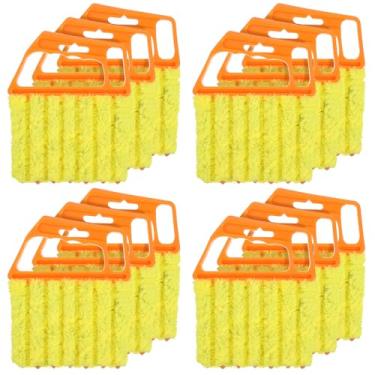 Imagem de PercyEffie 12 peças ferramenta de limpeza de persiana portátil mini limpador de persianas de vinil 7 dedos lavável limpadores de persianas ferramenta de espanador para ar condicionado, ventilador de