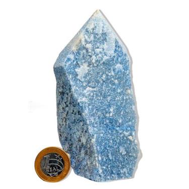 Imagem de 01 Quartzo Azul Pé e Bico Serrado 8-12cm 400-500g Tipo B - CristaisdeC