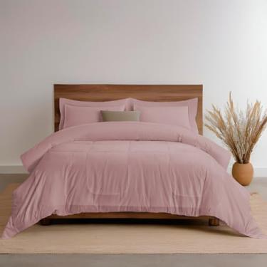 Imagem de Kit Enxoval 6 Peças Edredom Dupla Face e Jogo de Cama de Elástico e Fronhas Casal Queen Casa Dona (Rose)