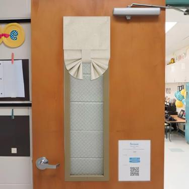 Imagem de Cortina de janela pequena para porta de privacidade, mistura de linho, cortina lateral para sala de aula, porta traseira, cozinha, cortinas de amarrar para sala de estudo, 20 cm L x 91 cm, natural, 1